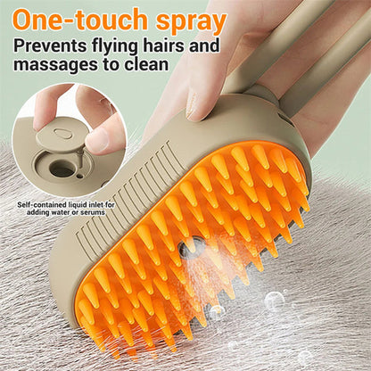 Cat Steam Brush Steamy Dog Brush 3 In 1 Electric Spray Cat Hair